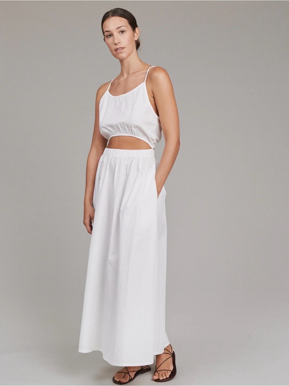 Acacia Caius M White Old Cream Dress New with tags